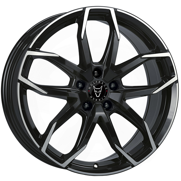 17" Wolfrace Lucca Gloss Black Polished Alloy Wheels