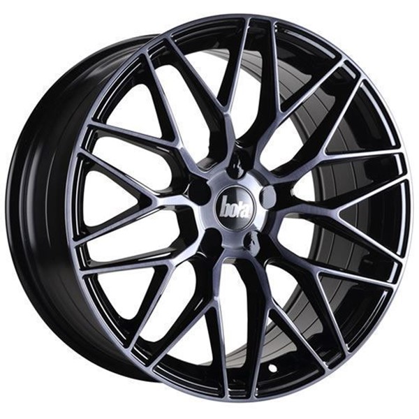 19" Bola B17 Black Smoke Alloy Wheels