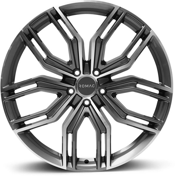 22" Romac Catalina Grey Polished Face Alloy Wheels