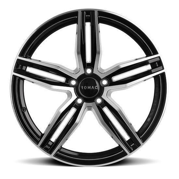 19" Romac Venom Gloss Black Polished Face Alloy Wheels