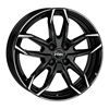 17" Rial Lucca Diamond Black Polished