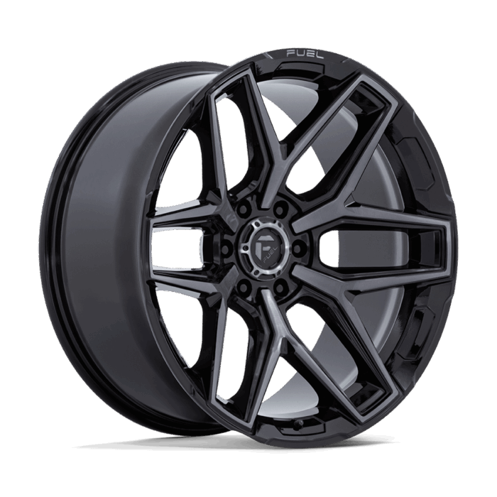Fuel Off Road Flux Gloss Black Brushed Face W/ Grey Tint