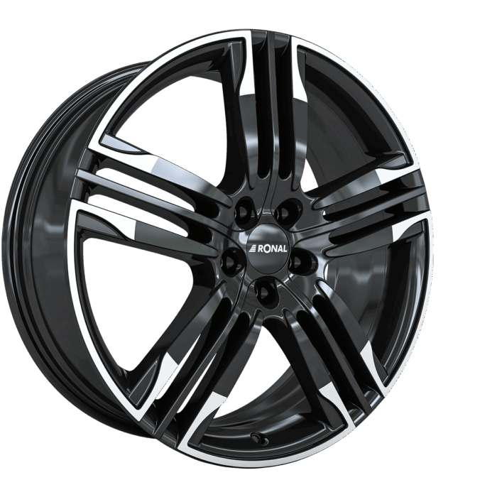 Ronal R58 MCR Jet Black White Rim