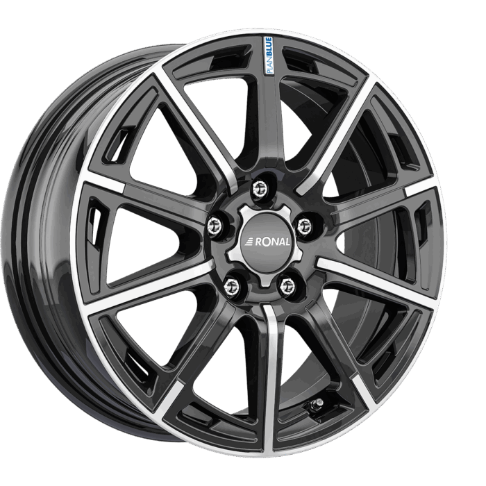 Ronal R60 Jet Black Front Diamond Cut
