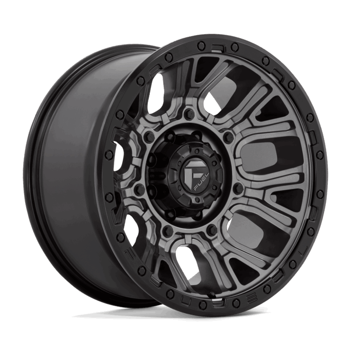 Fuel Off Road Traction Matt Gunmetal W/ Black Ring