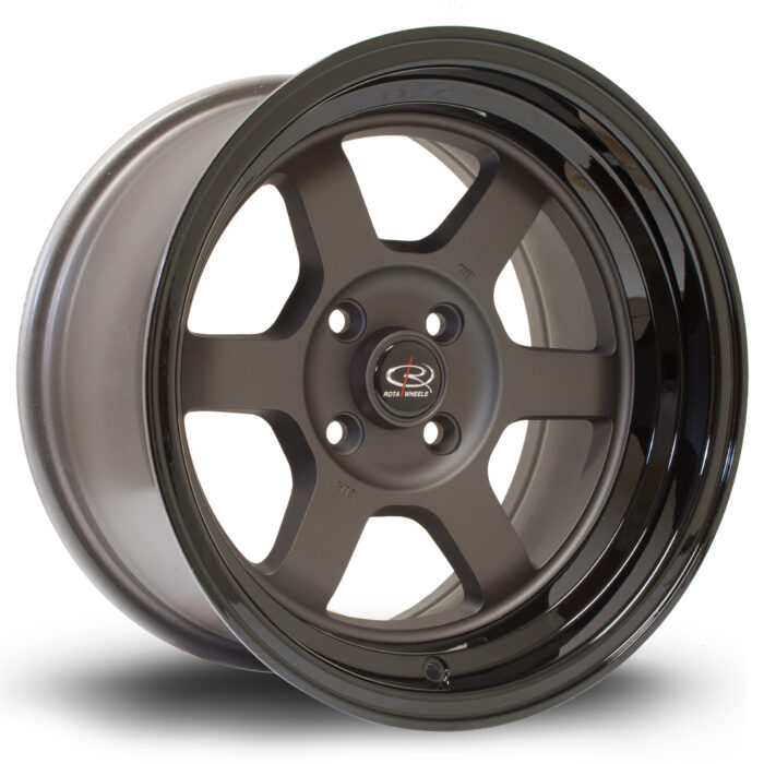 Rota Grid-V Flat Gunmetal W/ Gloss Black Lip