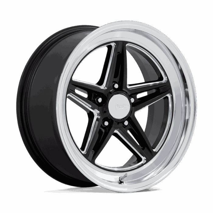 American Racing Groove Gloss Black Milled With Diamond Cut Lip