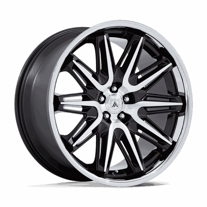 Asanti Black Imperator Gloss Black Machined W/ Ss Lip