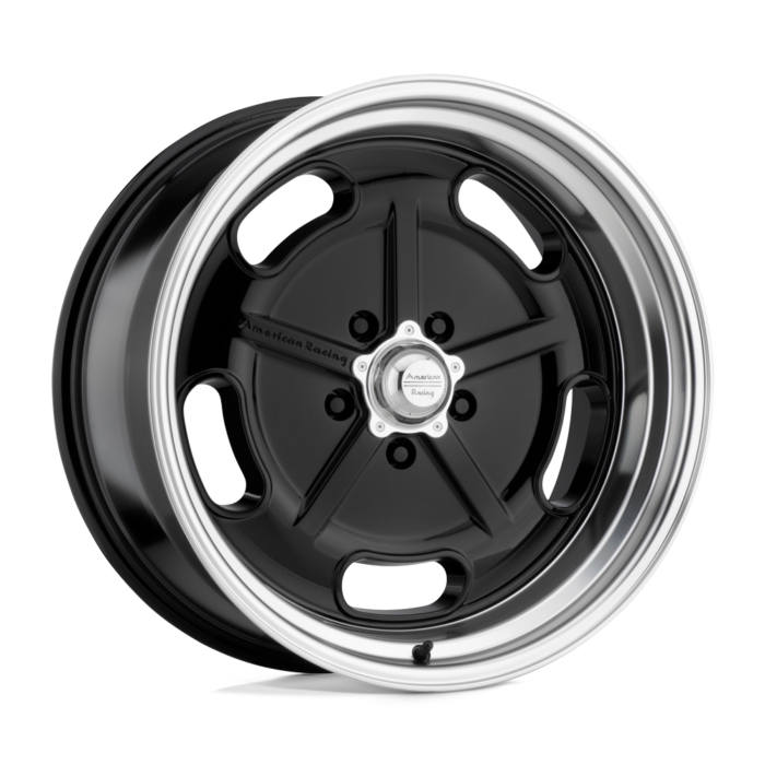 American Racing Salt Flat Gloss Black Diamond Cut Lip