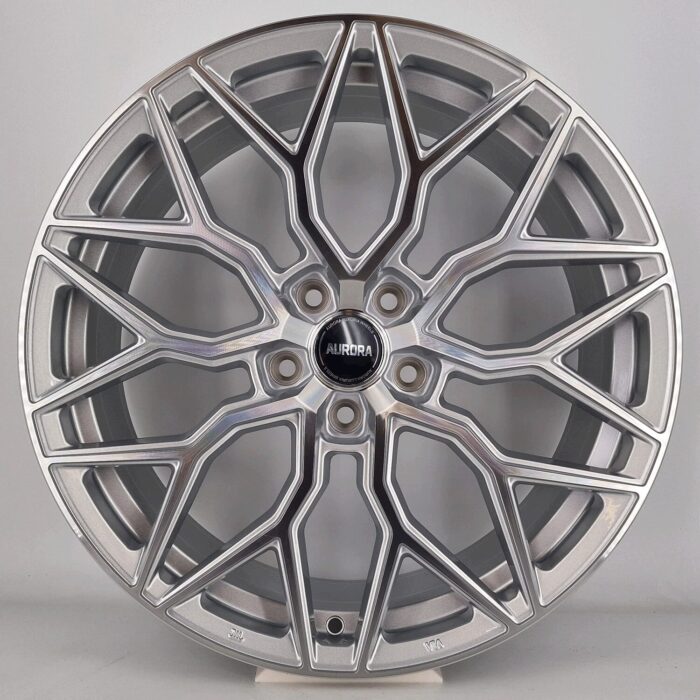 aurora silver machined face wheels